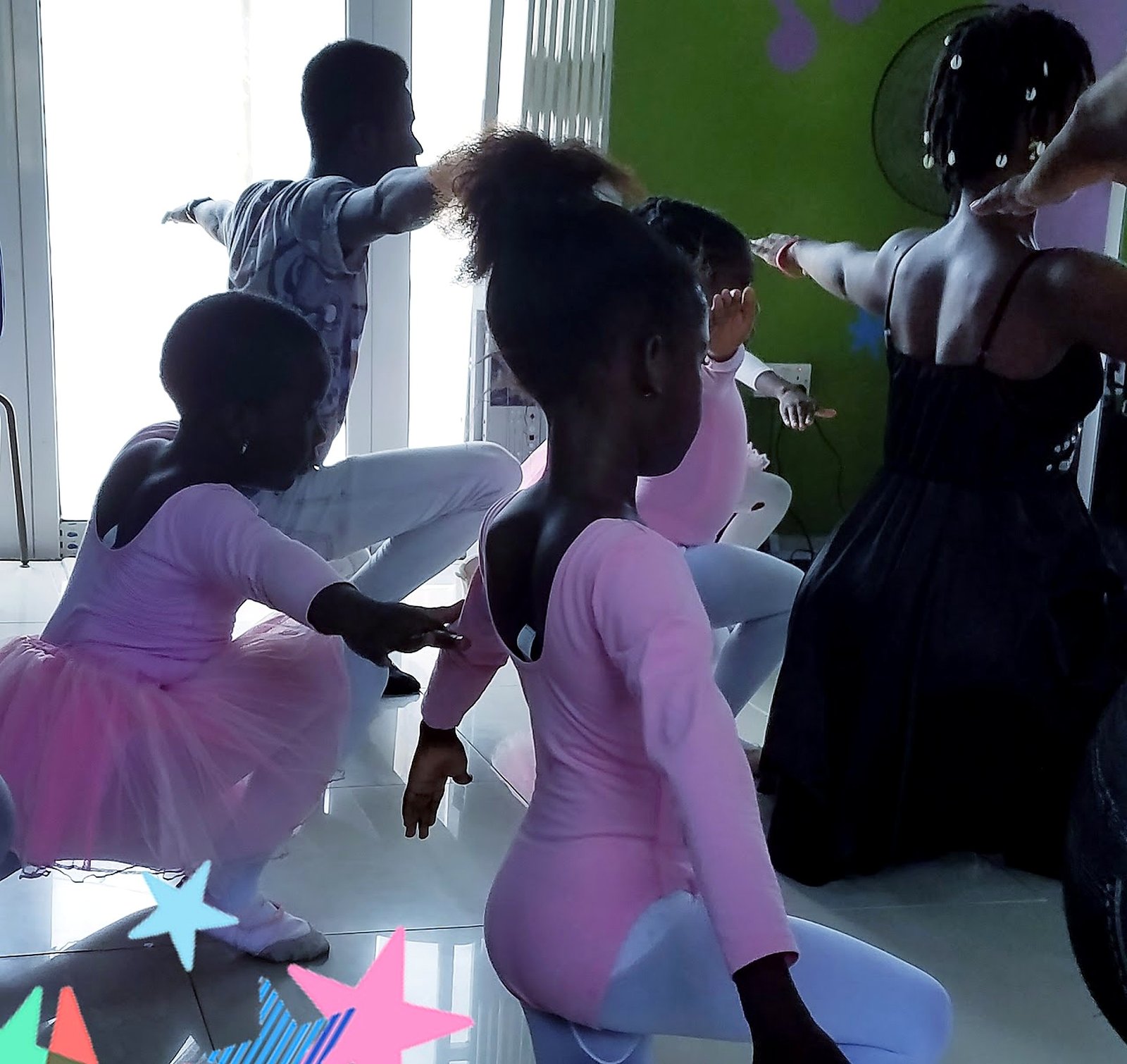 Ballet class in the studio